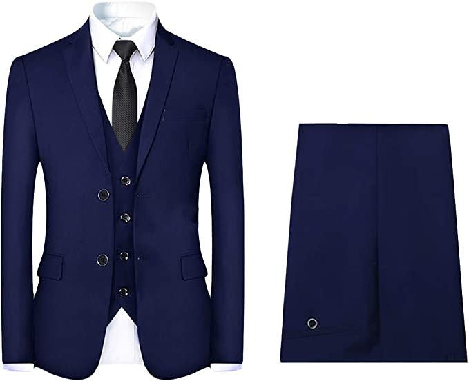 スーツ メンズ 3点セット ジャケット スラックス ベストチェック 大きいサイズ  スリムタイプ ビジネス 結婚式 面接 就職